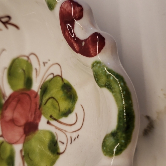 Trinket Dish Italy A-28 Hanging Wall Décor 4"Diam Ceramic - Picture 2 of 6